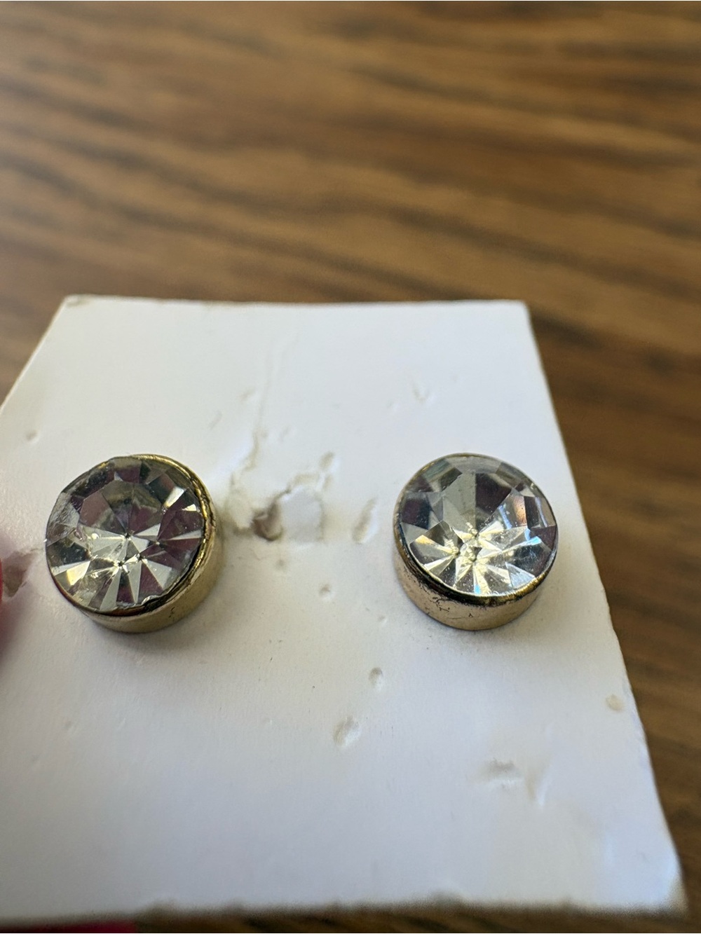 Gold-Tone Clear Crystal Stud Earrings - Women Jewelry